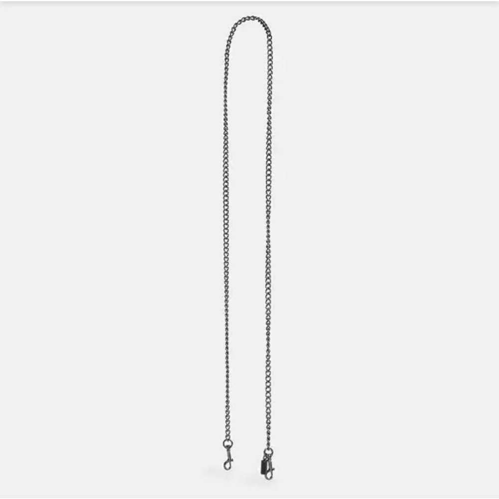 Coach Silver Bag Chain Strap New in Package , 46 inches